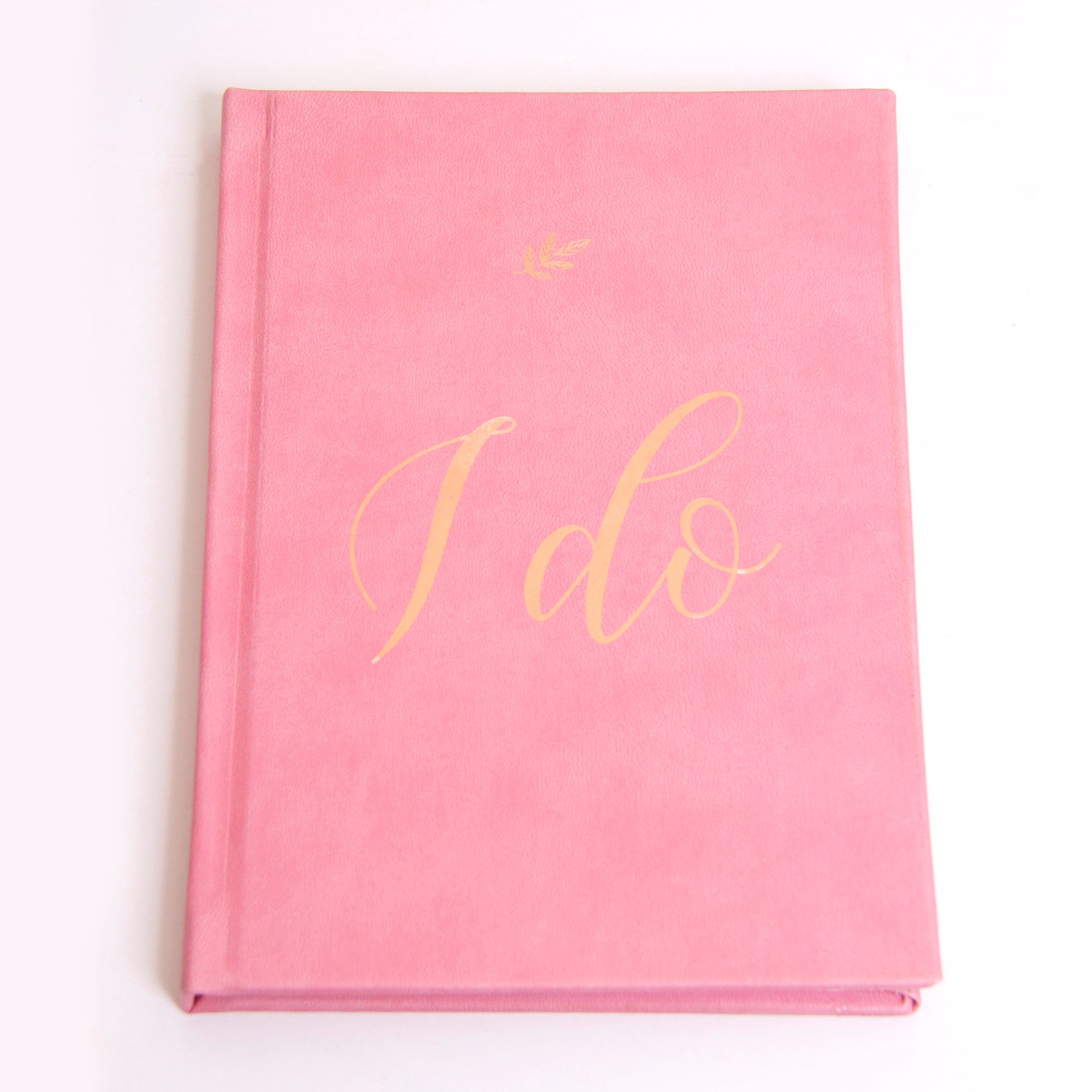 "I Do" Leather Wedding Planner with Rose Gold Foil