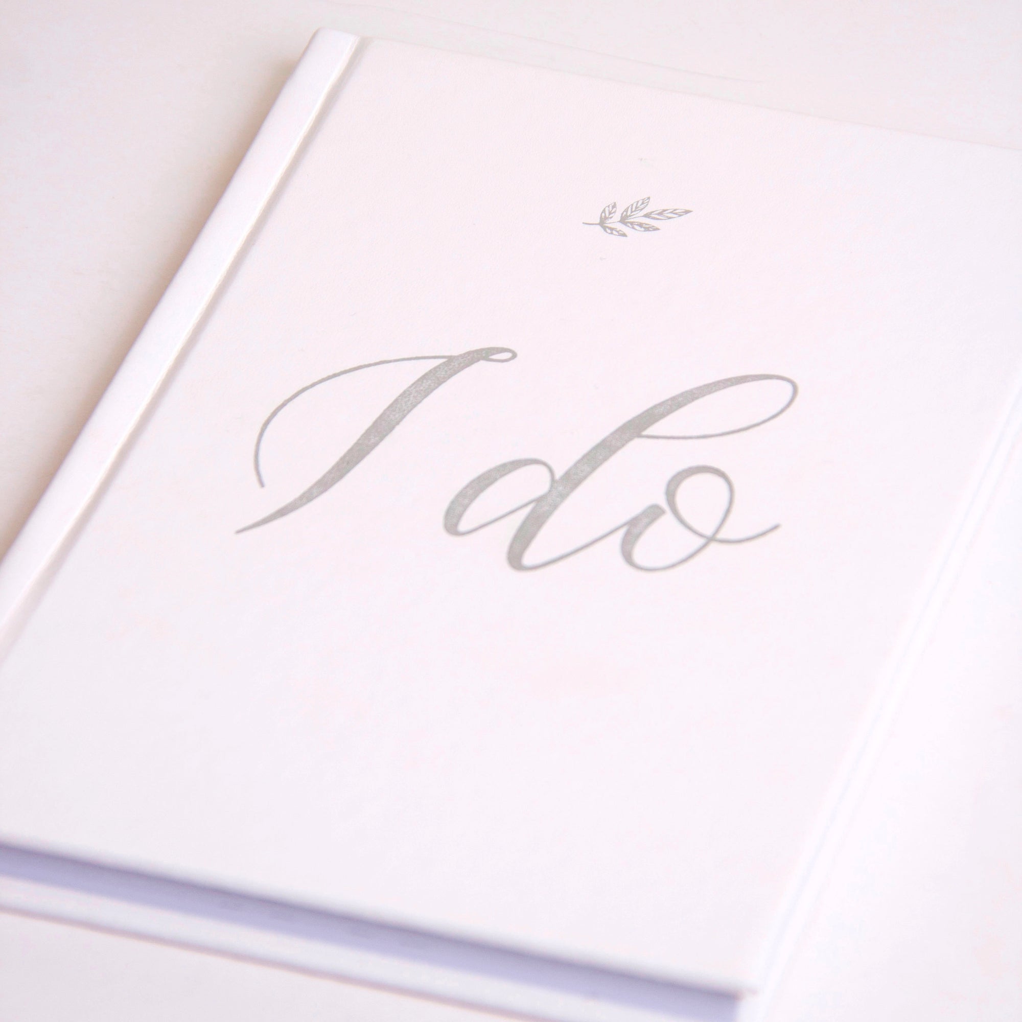 "I Do" Leather Wedding Planner with Silver Foil