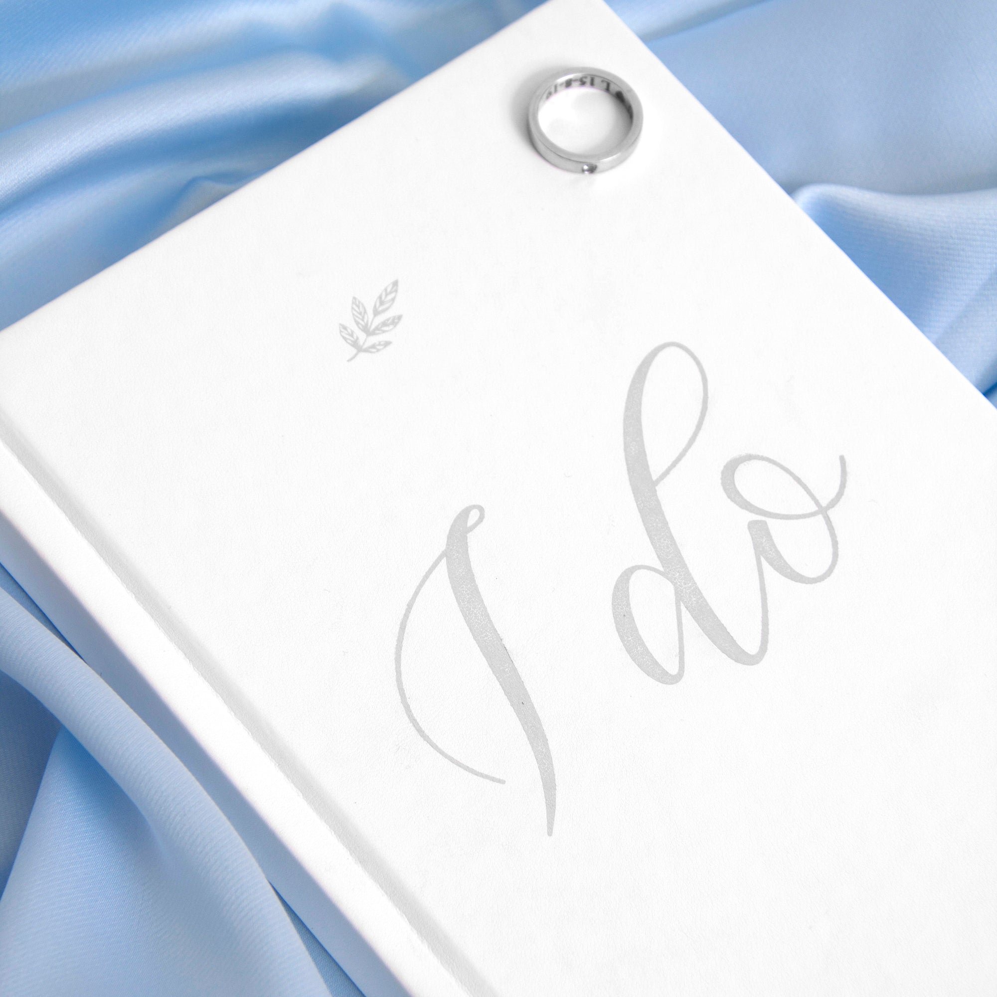 "I Do" Leather Wedding Planner with Silver Foil