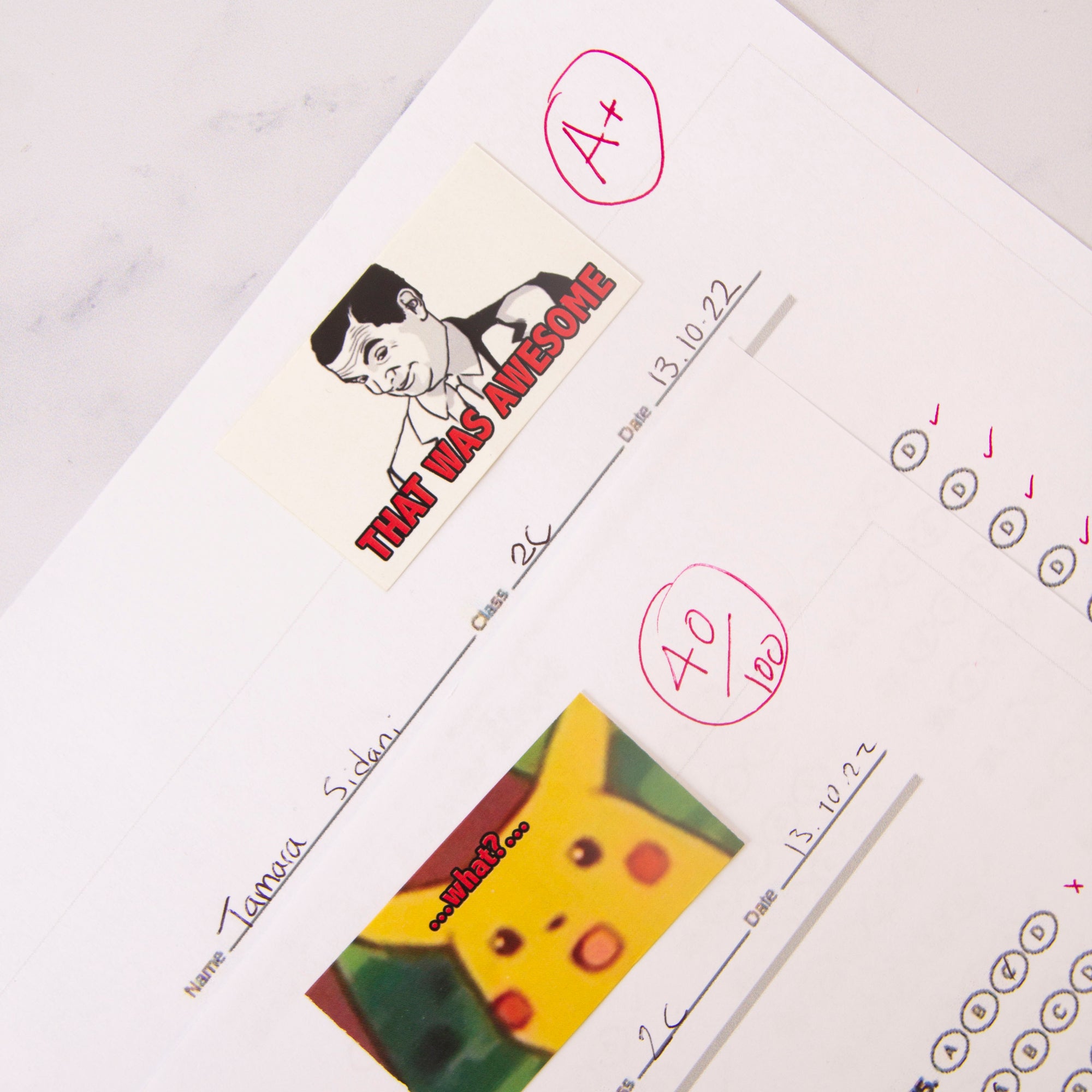 Funny Memes Teacher Grading Stickers