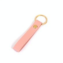 Load image into Gallery viewer, Pink Leather Keychain

