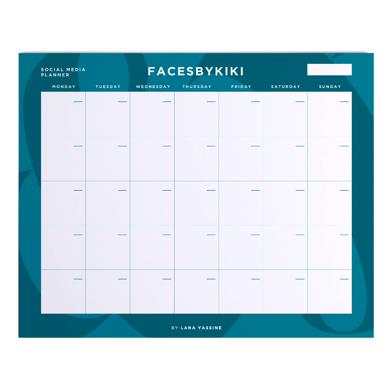 Colorful Social Media Desk Planner