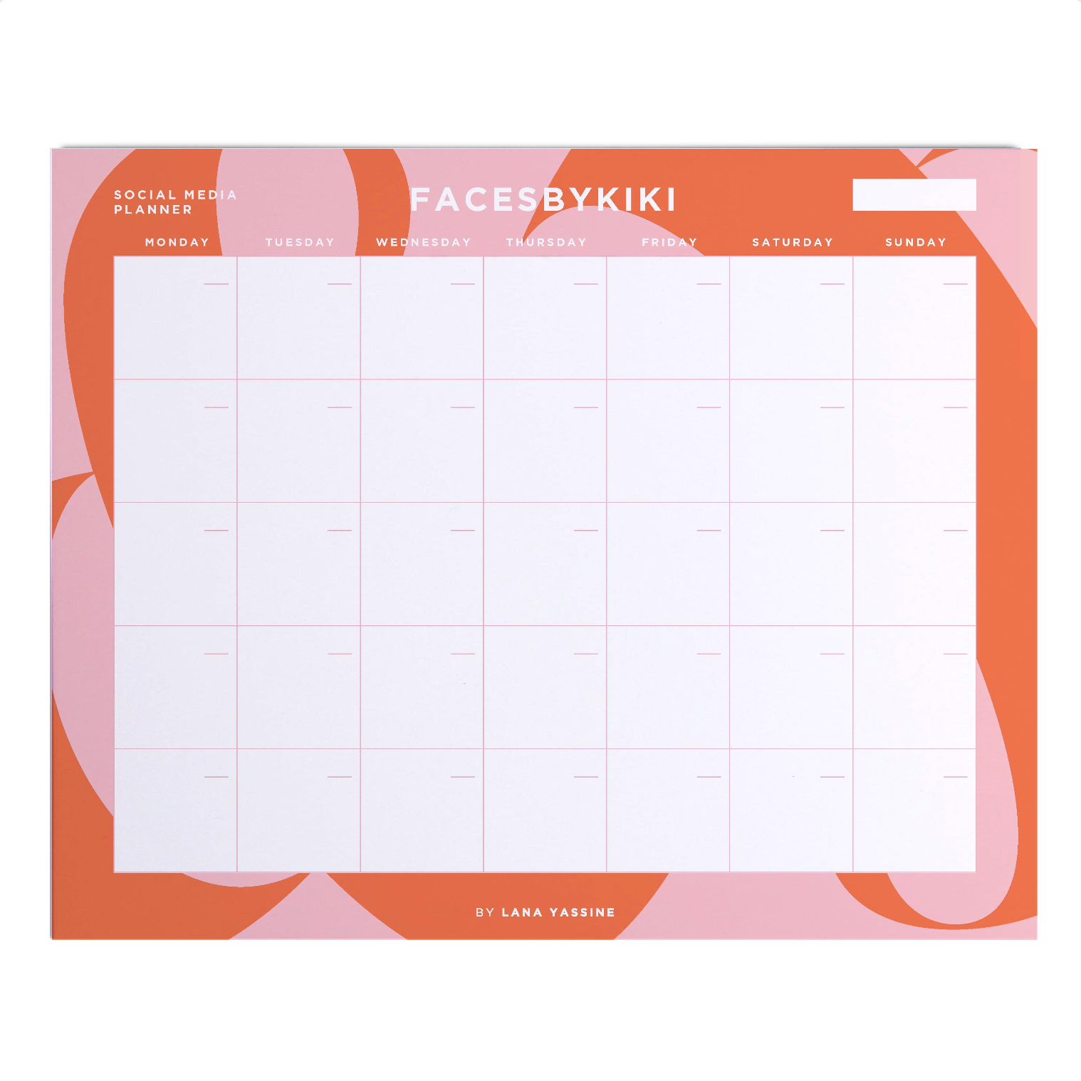 Colorful Social Media Desk Planner