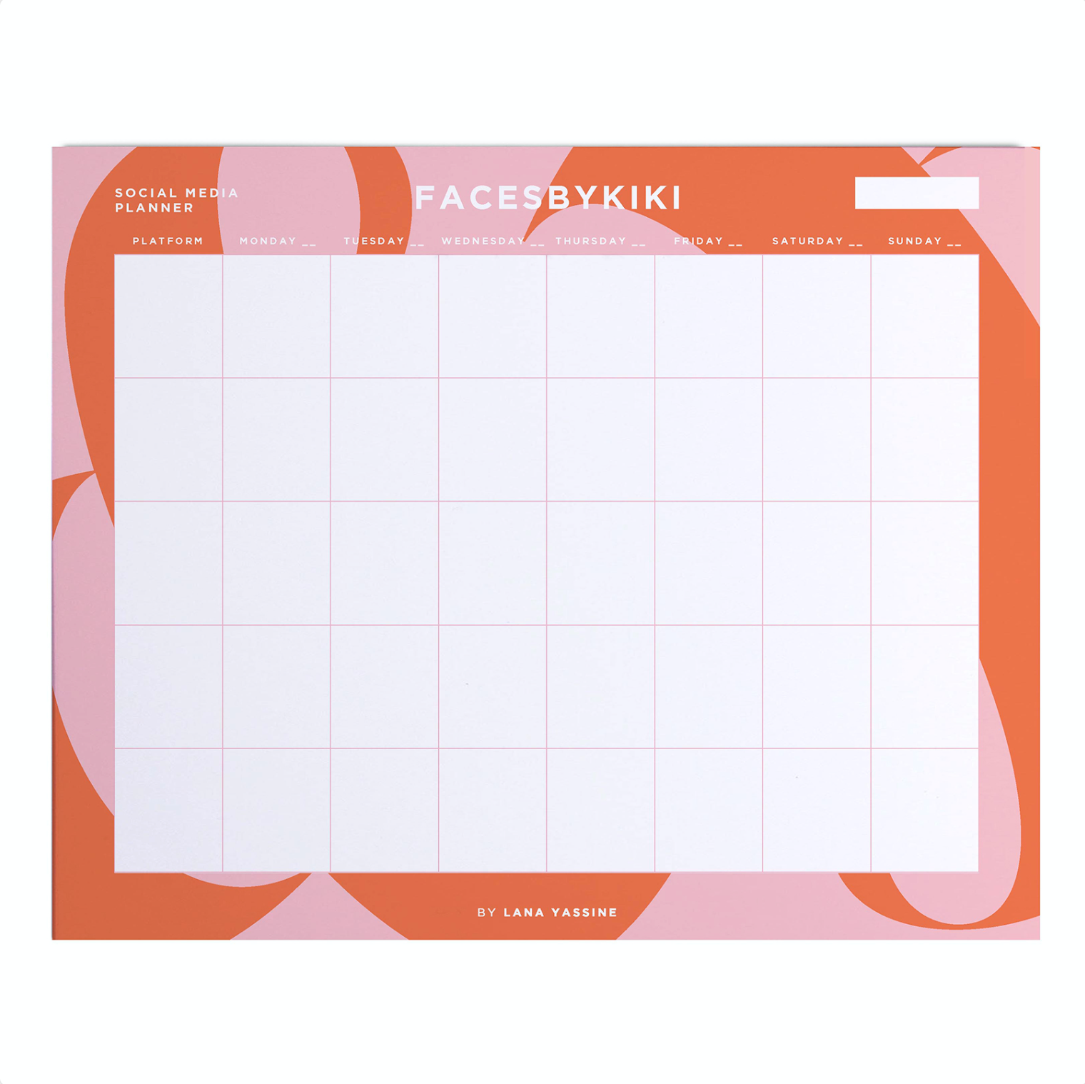 Colorful Social Media Desk Planner