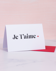 "Je T'aime" Mini Greeting Card