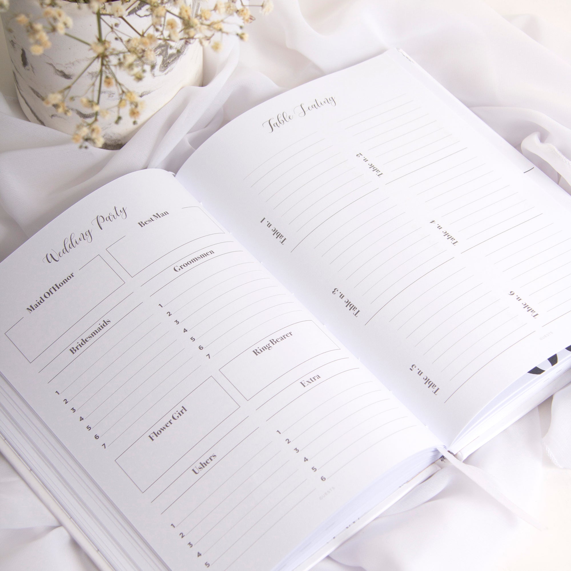 "I Do" Leather Wedding Planner with Rose Gold Foil