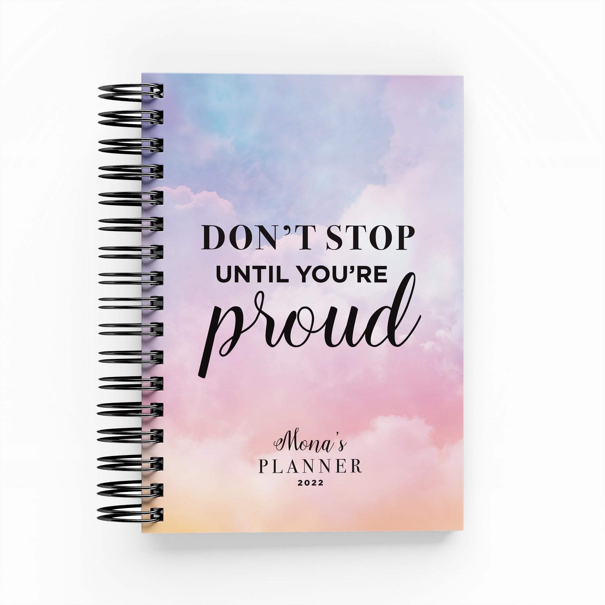 Any Quote Pastel Clouds Daily Planner