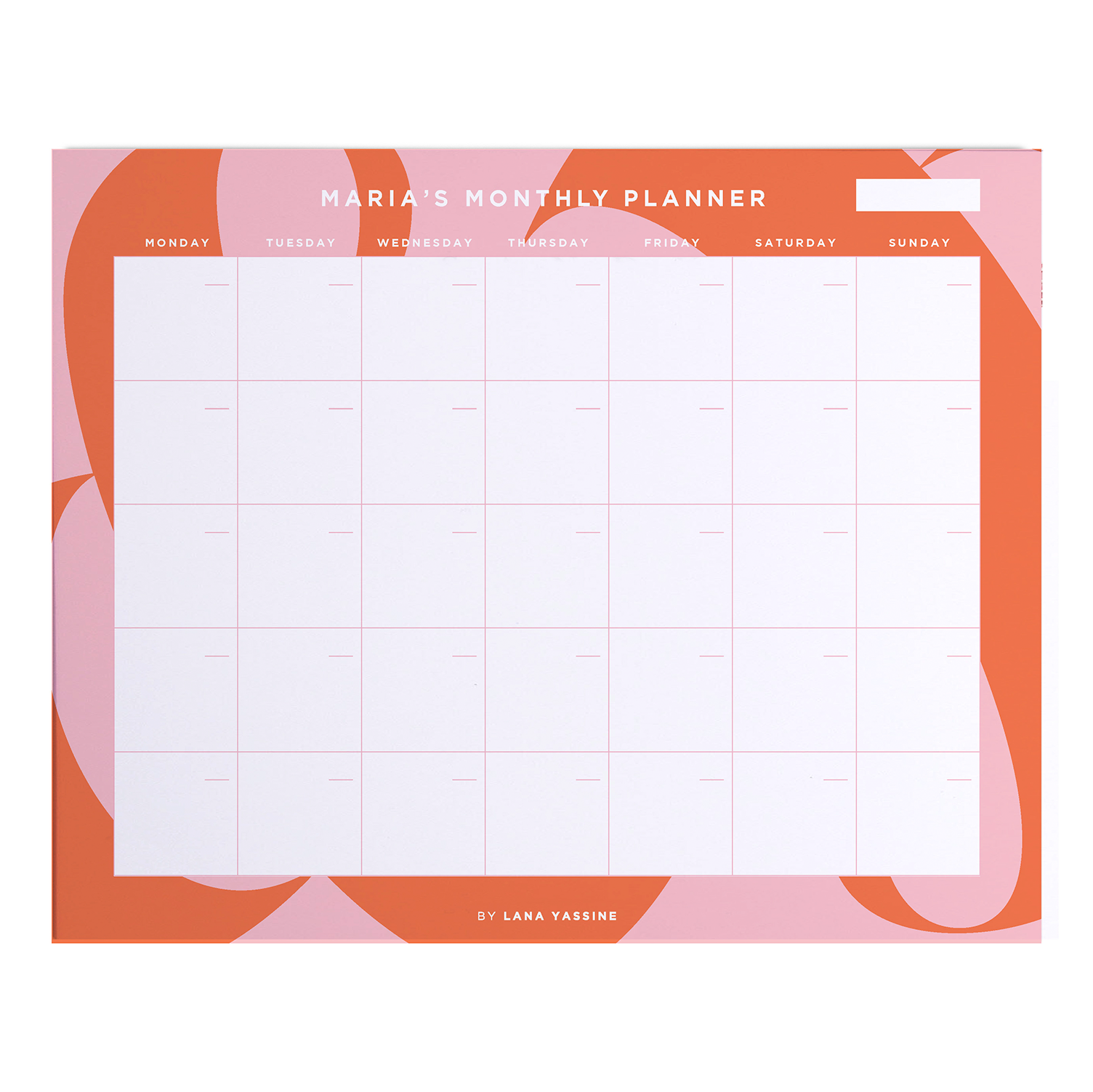 Colorful Monthly Desk Planner