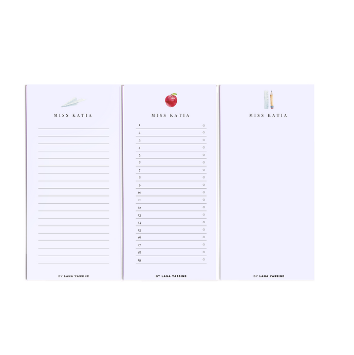 Personalized Teacher Note Pad - By Lana Yassine
