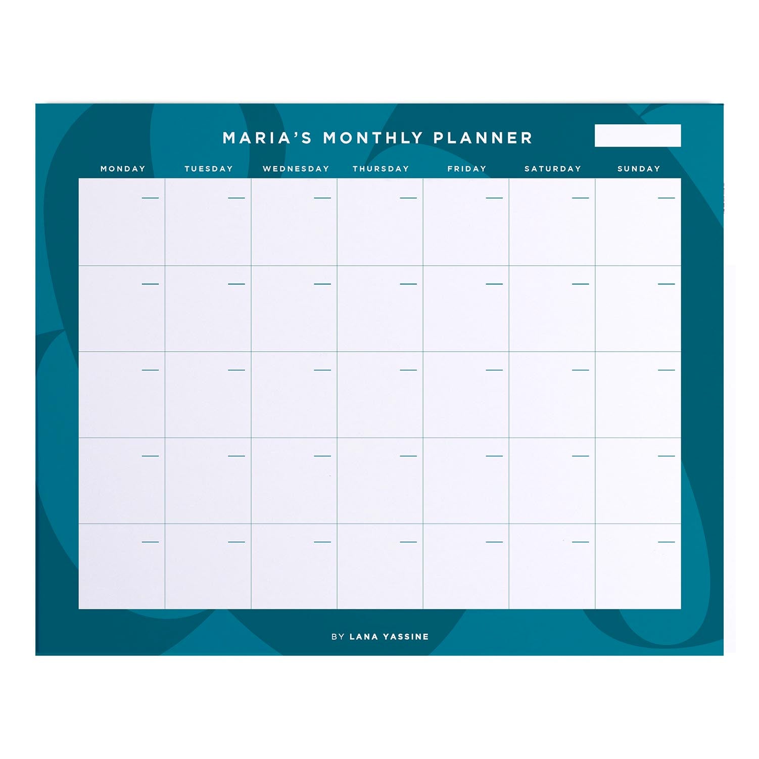 Colorful Monthly Desk Planner