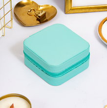 Load image into Gallery viewer, Turquoise Leather Jewelry Box

