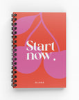 Start Now - Cherry Lined Notebook