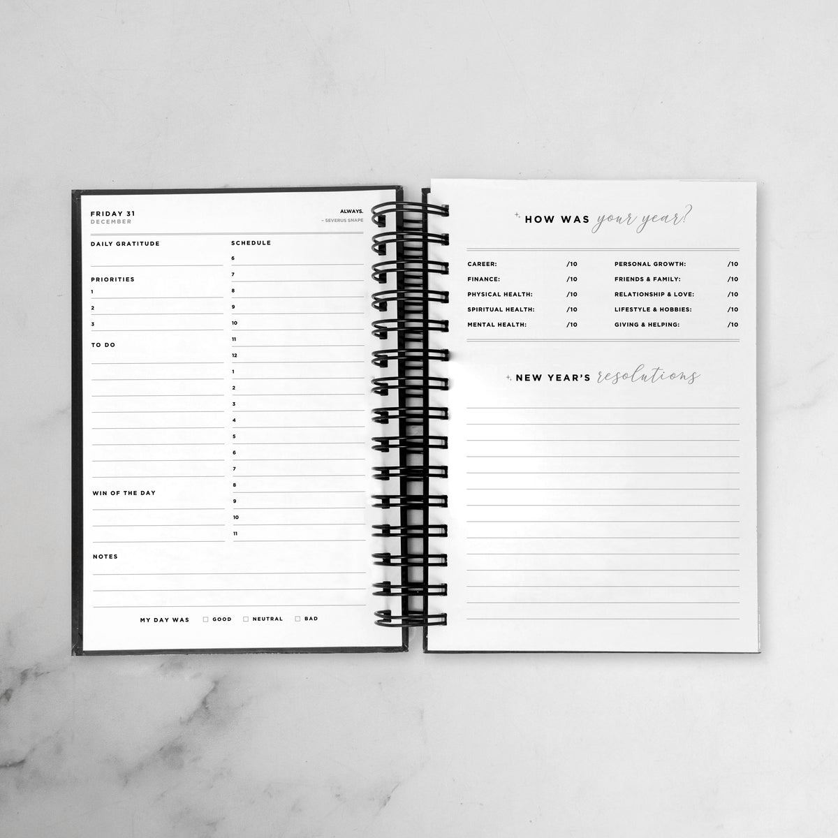 Any Simple Name Foil Daily Planner