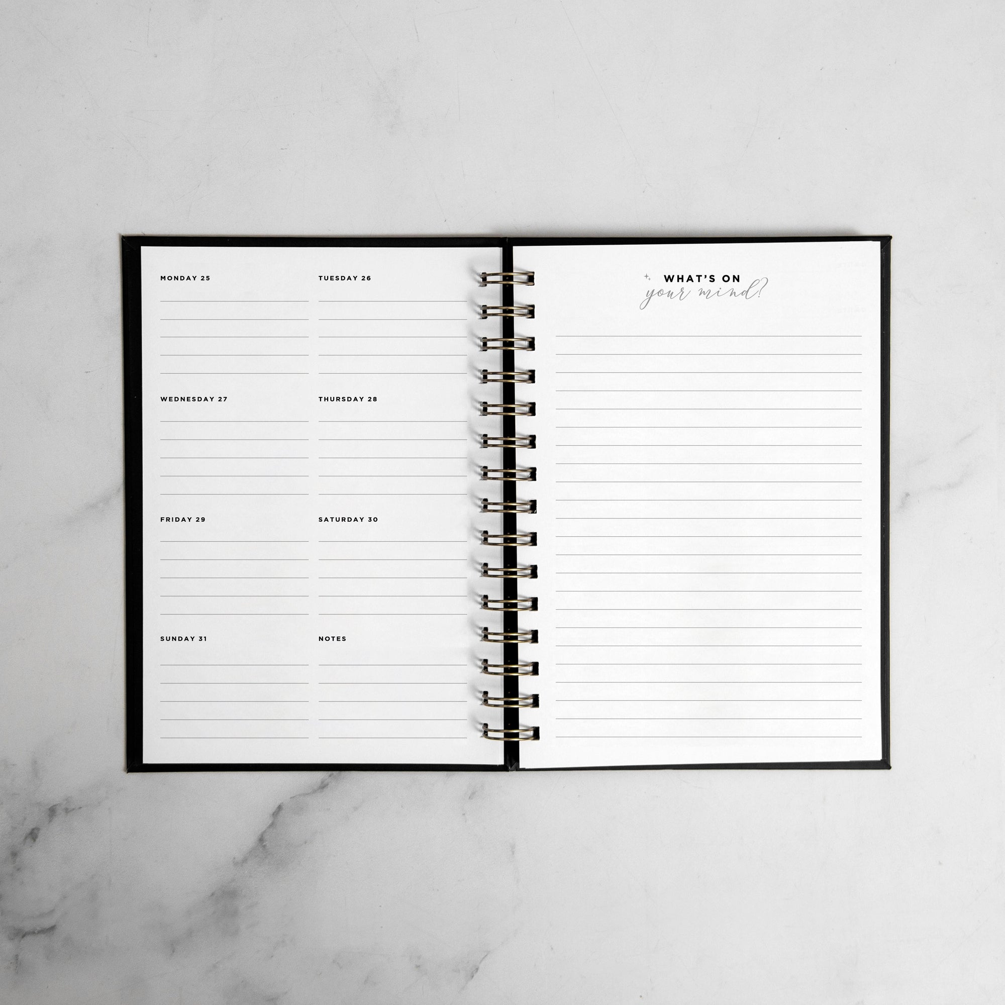 Bows Foil Weekly Planner