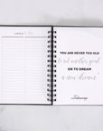 Any Quote Black Marble Foil Weekly Planner