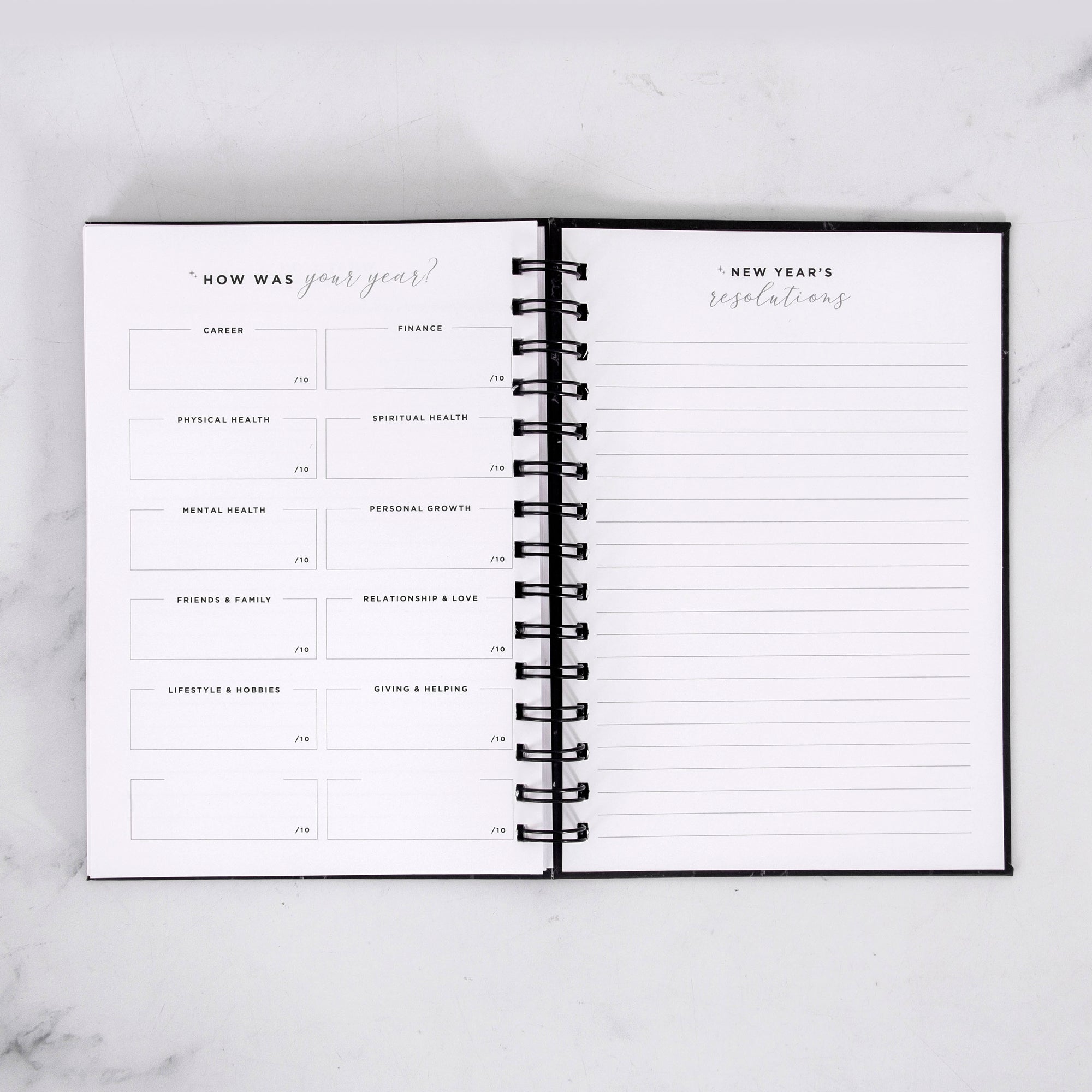 Any Quote Marble &amp; Pink Weekly Planner