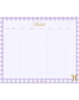 Gingham Time Blocks Weekly Desk Planner