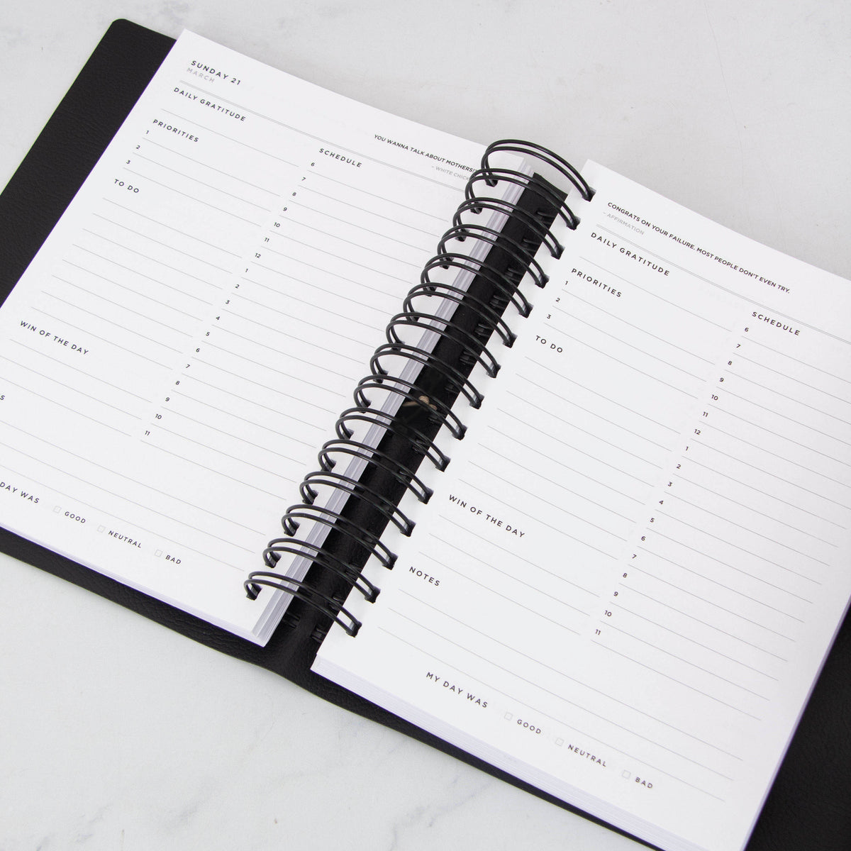 Daily Planner Vegan Leather Wrap