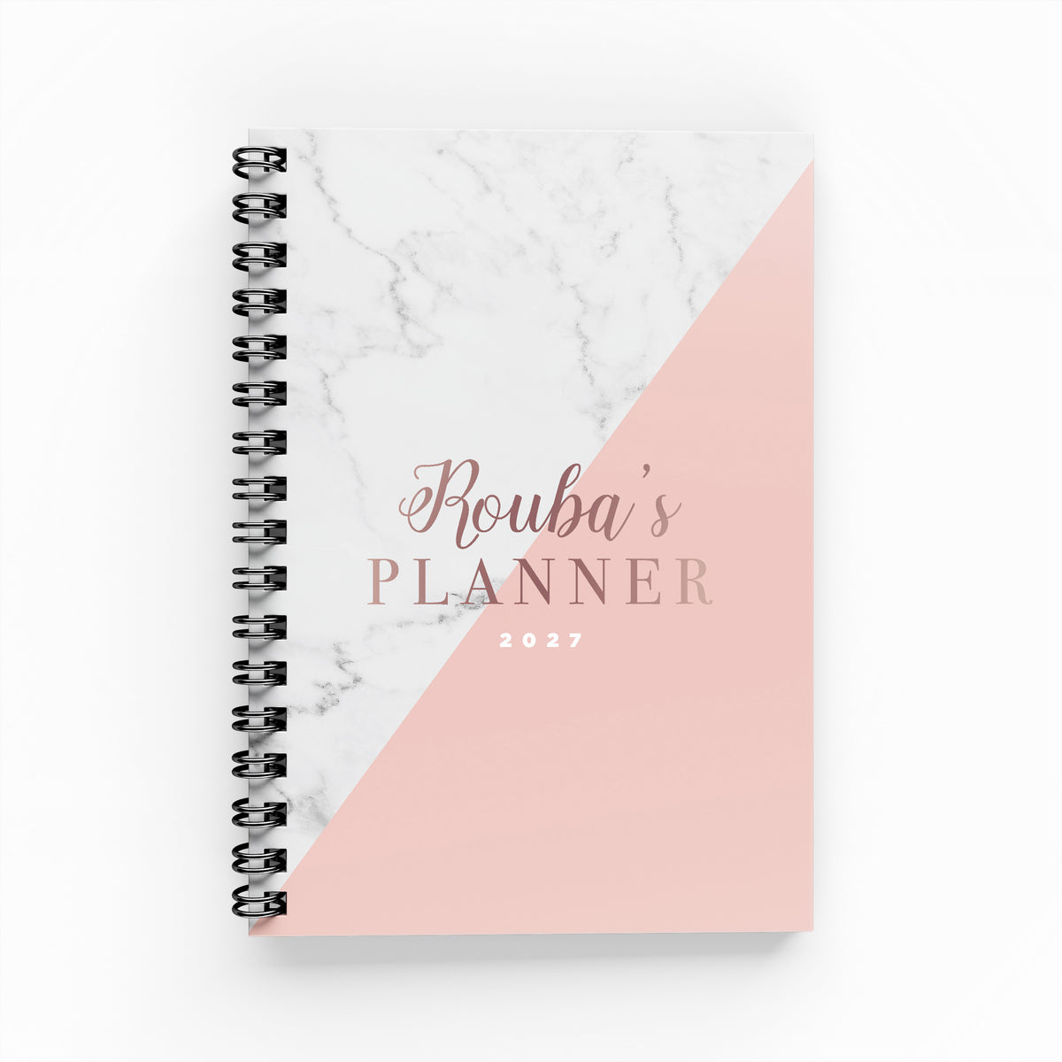 Any Quote Marble &amp; Pink Weekly Planner
