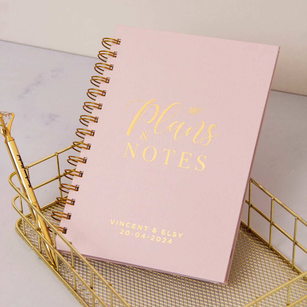 Wedding Plans & Notes Foil Lined Notebook