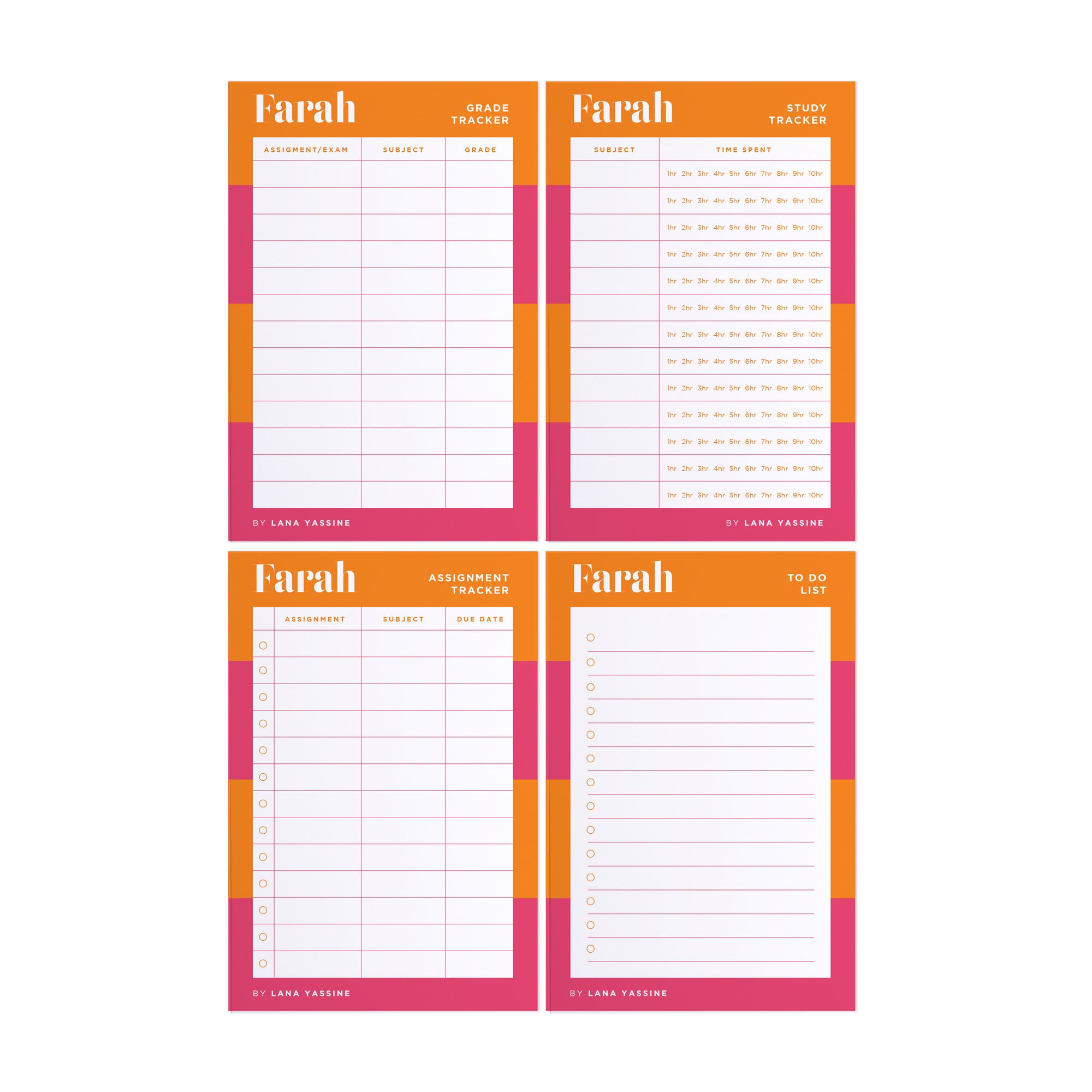 Tropical Sunset Student Study Desk Planner