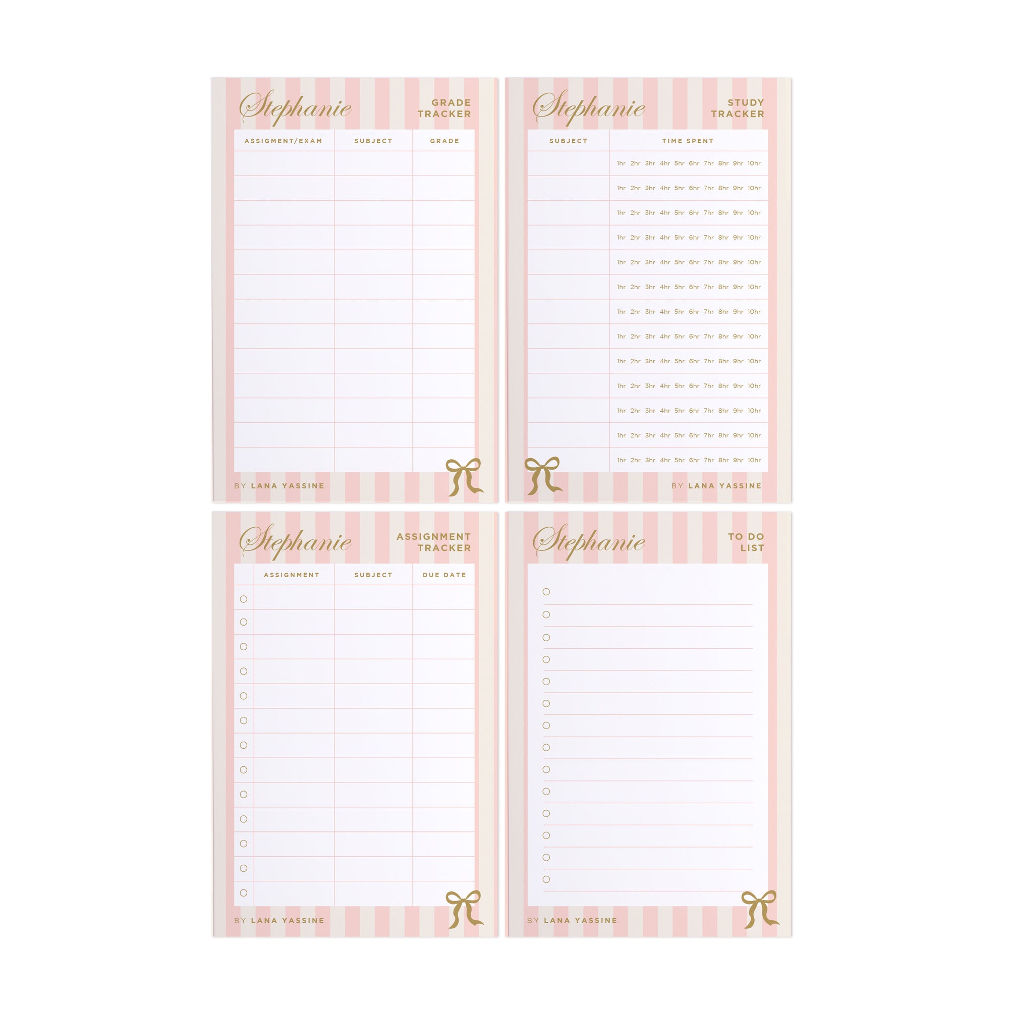 Upper East Side Student Study Desk Planner