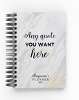 Any Quote White Marble Daily Planner