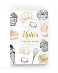 Gold & Black Foil Baking Recipe Book