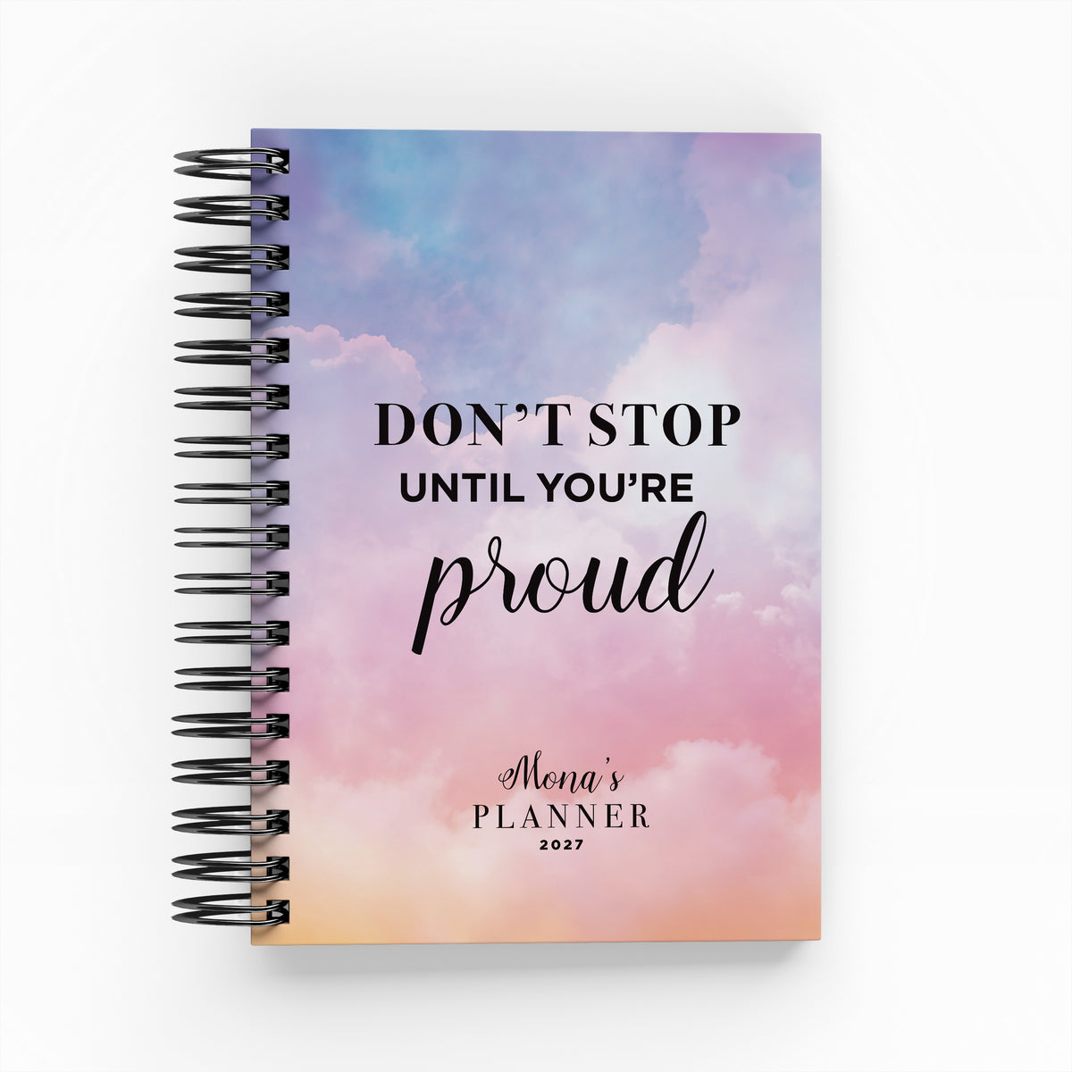 Any Quote Pastel Clouds Daily Planner