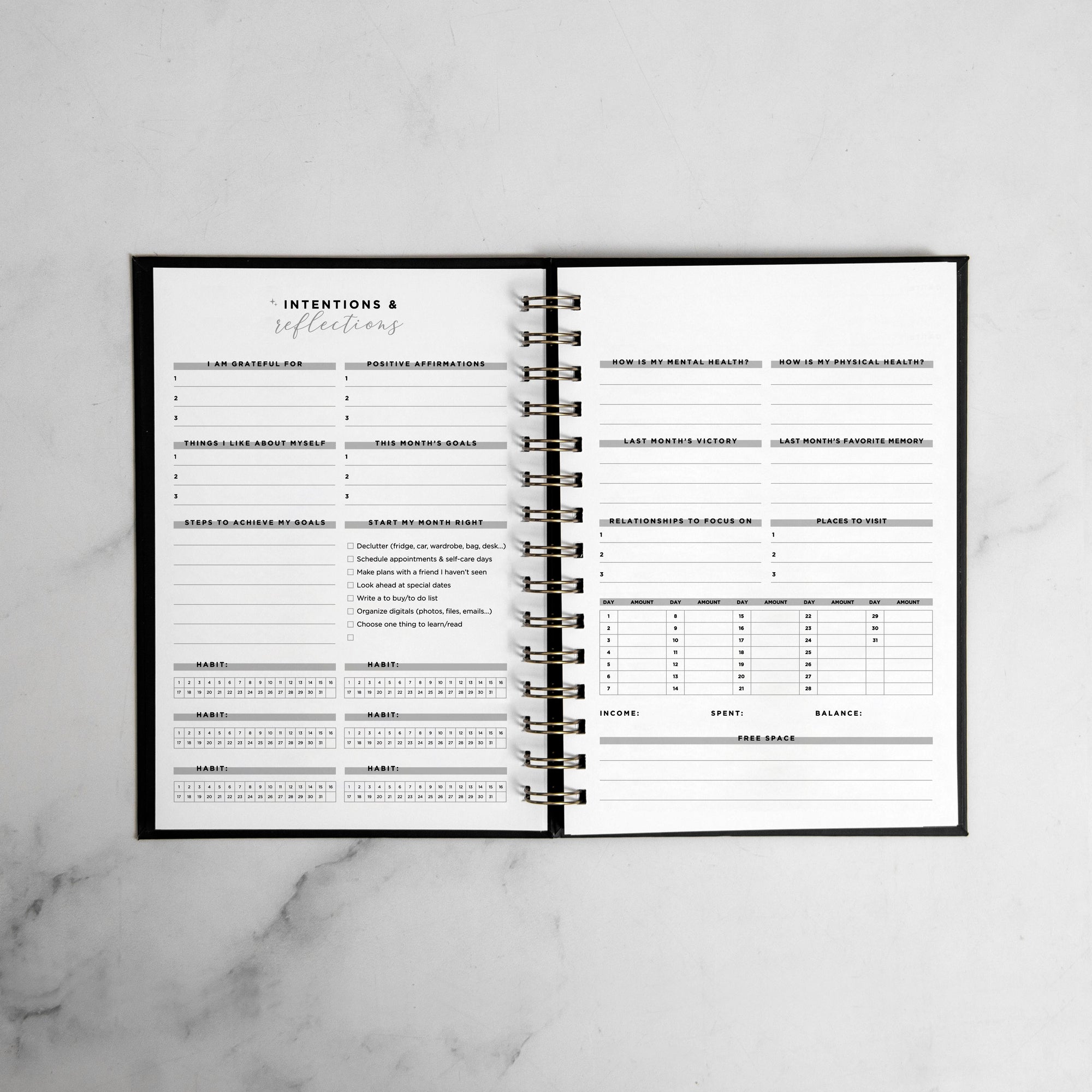 Bows Foil Weekly Planner