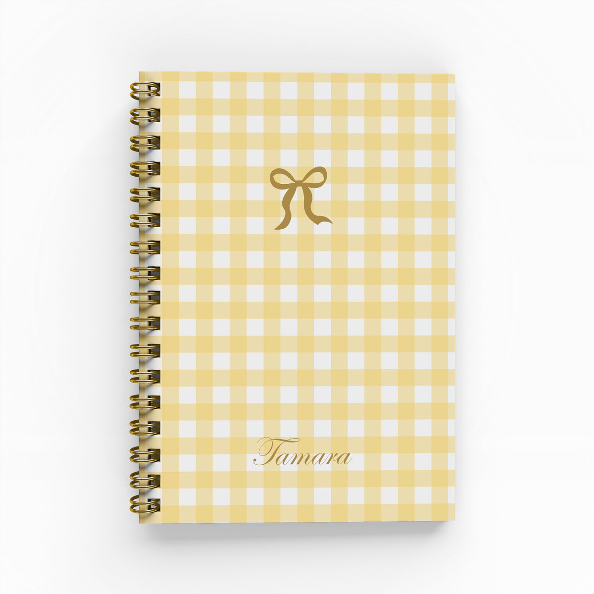 Gingham Foil Lined Notebook
