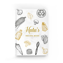 Load image into Gallery viewer, Gold &amp; Black Foil Cooking Recipe Book
