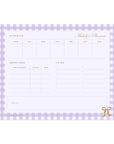 Gingham Compact Student Weekly Desk Planner