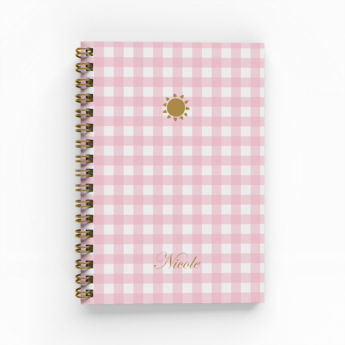 Gingham Foil Lined Notebook