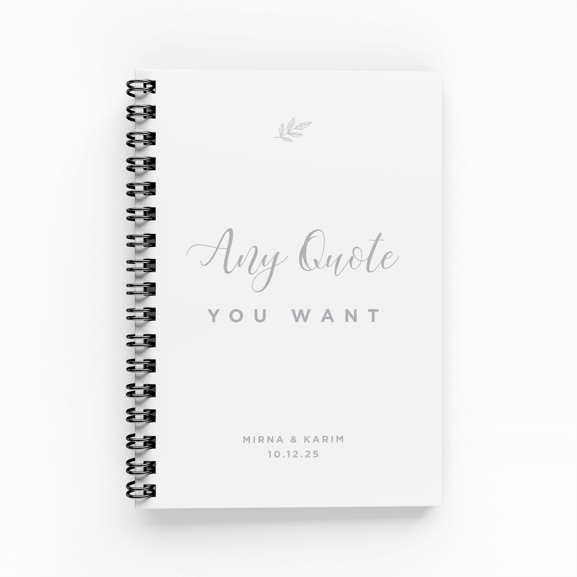 Any Wedding Quote Foil Lined Notebook