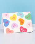 "Candy Hearts" Greeting Card