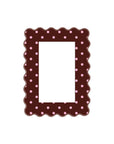 Chocolate Polka Dot - Polaroid Frame Magnet