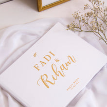 Load image into Gallery viewer, Playful Names Foil Wedding Guest Book
