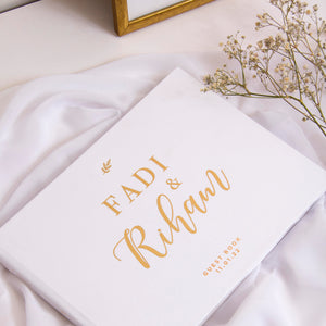 Playful Names Foil Wedding Guest Book