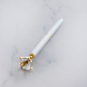 Diamond White & Gold Pen