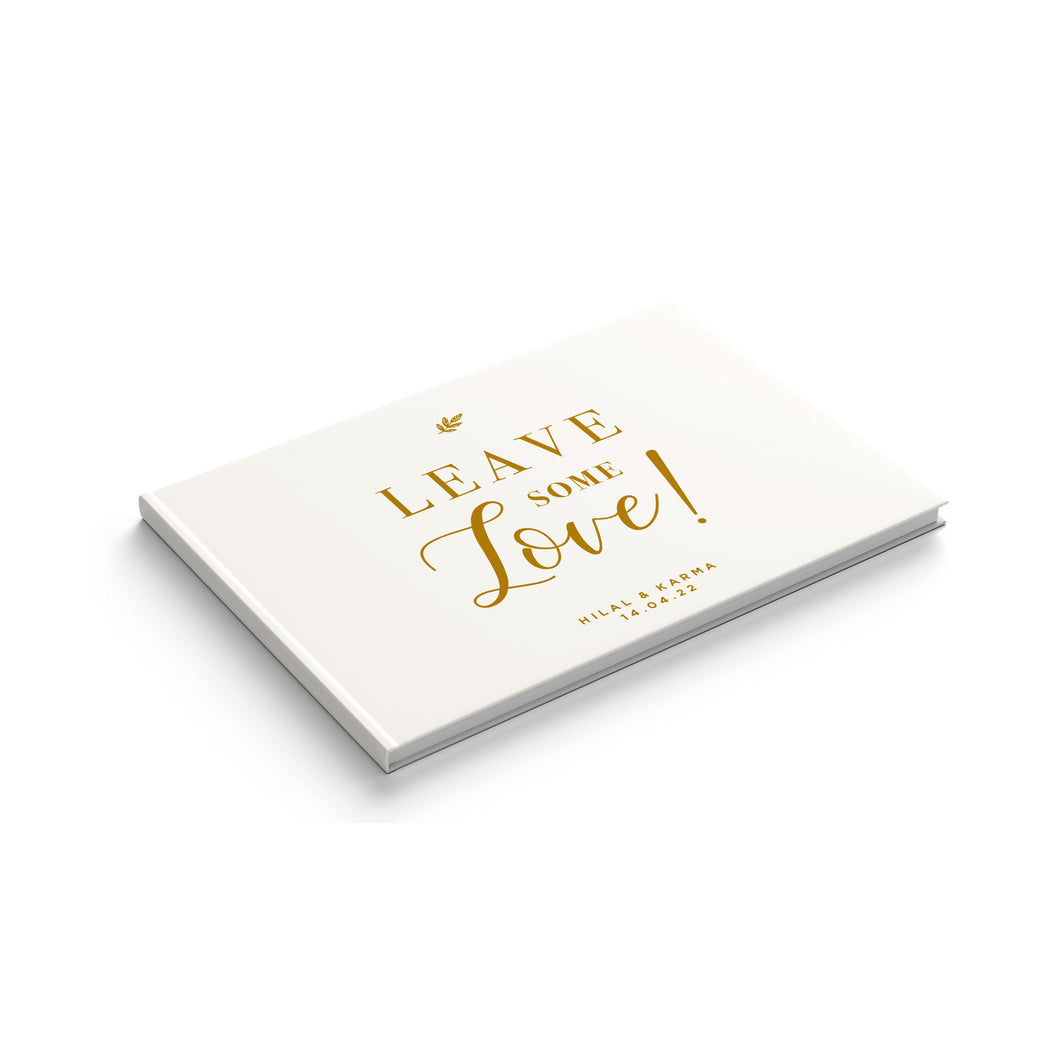 Leave Some Love Foil Wedding Guest Book