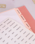 Foil Stickers for Binder Divider Tabs