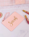 Pink Leather Pouch