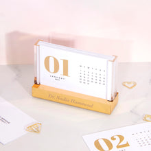 Load image into Gallery viewer, 2024 Calendar Cards for Acrylic Gold Desk Stand
