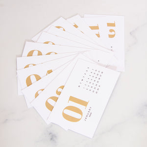 2024 Calendar Cards for Acrylic Gold Desk Stand