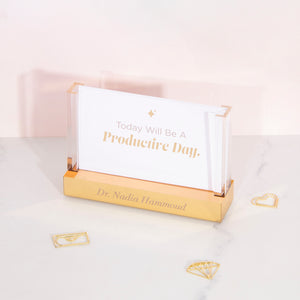 Acrylic Gold Desk Stand