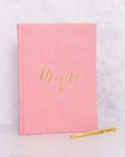 Any Name Pink Vegan Leather Lined Notebook