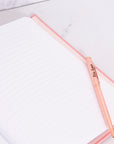 Any Name Pink Vegan Leather Lined Notebook