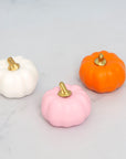 Three Mini Foam Pumpkin Decor