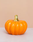 Classic Orange Pumpkin Ceramic Decor